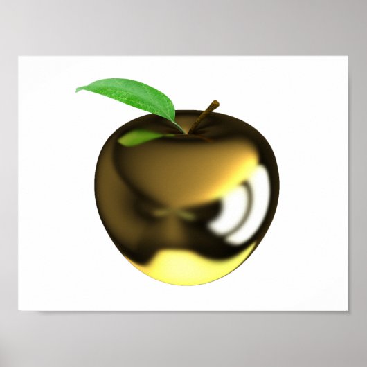 Gold Apple Golden Fruit Poster ポスター (正面)