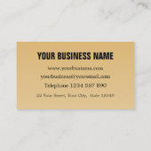 Gold Appointment Card 名刺 (裏面)