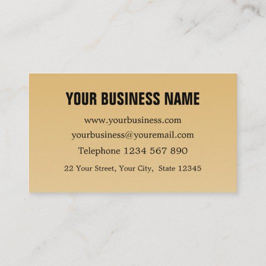 Gold Appointment Card 名刺 (裏面)