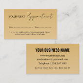 Gold Appointment Card 名刺 (正面/裏面)