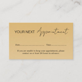 Gold Appointment Card 名刺