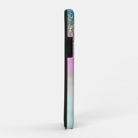 Gold Aqua Glitter Purple Unicorn Sparkle        Case-Mate iPhoneケース (裏面/右)