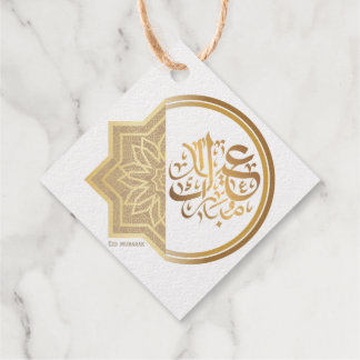 Gold Arabic Eid Mubarak Packaging Label Sticker フェイバータグ