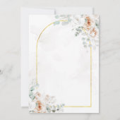 Gold Arch Floral Baptism Noah Ark Invitation  招待状 (裏面)