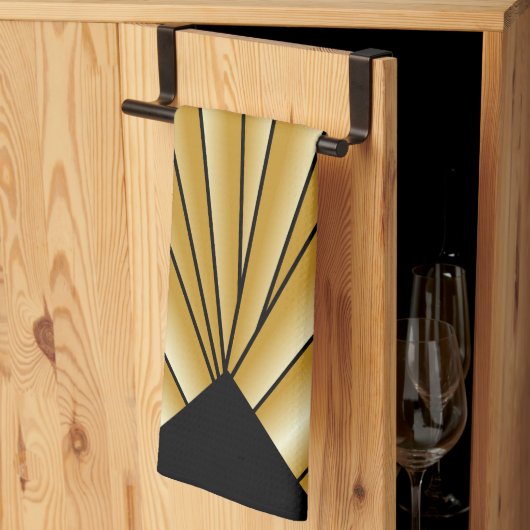 Gold Art Deco Design キッチンタオル (三つ折り)