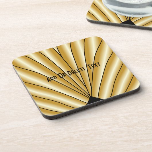 Gold Art Deco Design コースター (左側)