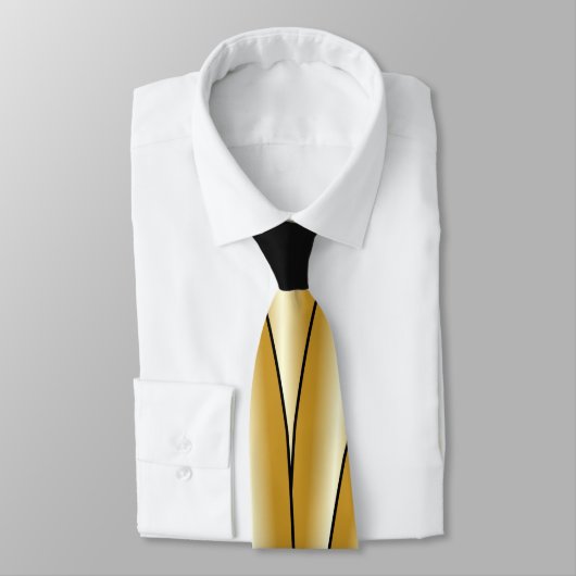 Gold Art Deco Design ネクタイ (タイ)