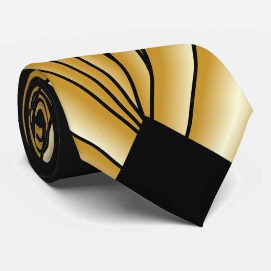 Gold Art Deco Design ネクタイ (ロール)