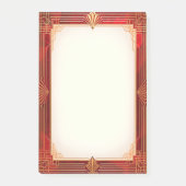 Gold Art Deco Frame on Red ポストイット (正面)