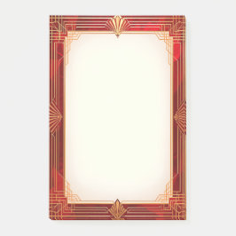 Gold Art Deco Frame on Red ポストイット