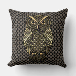 Gold Art Deco Owl クッション