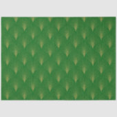 Gold Art-Deco Pattern Over GreenBackground 薄葉紙 (正面)