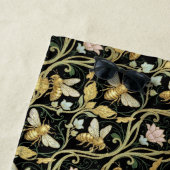 Gold Art Nouveau Bees ビーチタオル (インサイチュ)