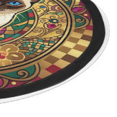 Gold Art Nouveau Siamese Cat カッティングボード (角)