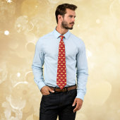 Gold Auspicious Clouds Yunwen Red Lunar New Year  ネクタイ