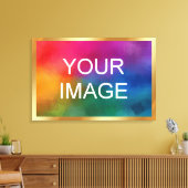 Gold Background for Your Upload Image Photo Logo キャンバスプリント (インサイチュ (リビング))