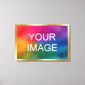 Gold Background for Your Upload Image Photo Logo キャンバスプリント (正面)