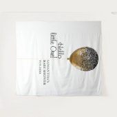 Gold Balloon Baby Shower Celebration backdrop タペストリー (正面(横))