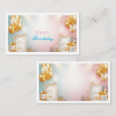 Gold Balloon Birthday Enclosure Card エンクロージャーカード (正面/裏面)