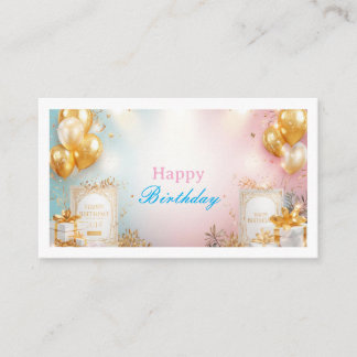 Gold Balloon Birthday Enclosure Card エンクロージャーカード