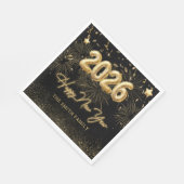 Gold Balloon New Years Eve Party Paper Napkin スタンダードランチョンナプキン (角)