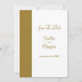 Gold Bar Minimalist Modern 招待状 (正面)