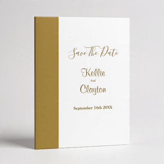 Gold Bar Minimalist Modern 招待状