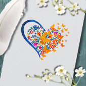 Gold Baroque Floral Heart Mexican Wedding 出欠カード