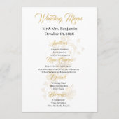 Gold Baroque Floral Script | Elegant Wedding Menu メニュー (裏面)