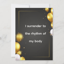 Gold Black Body Rhythm Quote Art シーズンカード