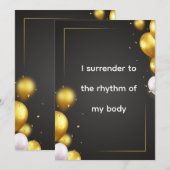 Gold Black Body Rhythm Quote Art シーズンカード (正面/裏面)