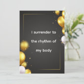 Gold Black Body Rhythm Quote Art シーズンカード (スタンド正面)