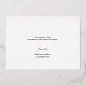 Gold Black Business Elegant Thank you  箔シーズンカード (裏面)