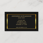 Gold black cardinal red elegant professional 名刺 (裏面)