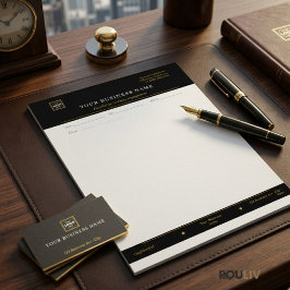 Gold Black Executive Letterhead | Luxury Business  レターヘッド