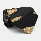 Gold Black Marble Abstract Painting ネクタイ (ロール)