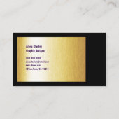 Gold Black Minimalist  名刺 (裏面)