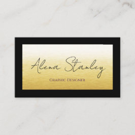 Gold Black Minimalist  名刺