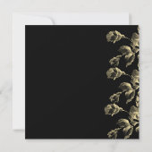 Gold black modern elegant wedding 招待状 (裏面)