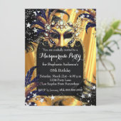 Gold Black Silver Magical Night Masquerade Party 招待状 (スタンド正面)