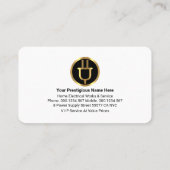 Gold Black Stripes Power Plug 名刺 (裏面)