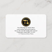 Gold Black Stripes Roller Paint Brush 名刺 (裏面)