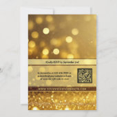 Gold Black Sunflower Happily Ever After Wedding 招待状 (裏面)