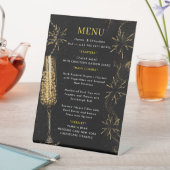 Gold Black Wedding Menu 台座サイン (インサイチュ)