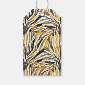 Gold Black Zebra Print Pattern ギフトタグ (裏面)