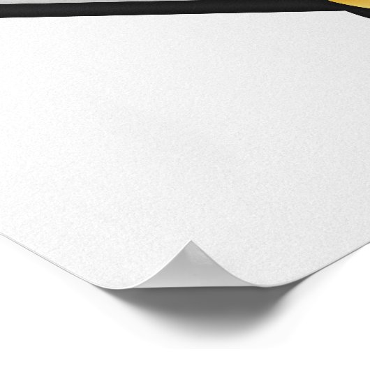 Gold & Blue Contemporary Geometric Abstraction ポスター (角)