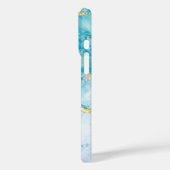 Gold Blue Glitter Watercolor Personalize Case-Mate iPhoneケース (裏面 / 左)