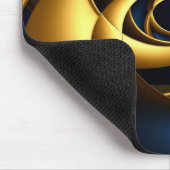 gold blue spiral abstract vortex pattern luxury ge マウスパッド (コーナー)