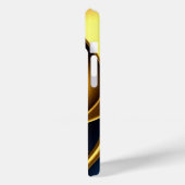 gold blue spiral abstract vortex pattern luxury ge Case-Mate iPhoneケース (裏面 / 左)
