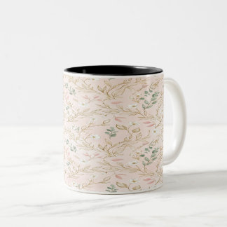 Gold Blush Floral Wedding Mug ツートーンマグカップ